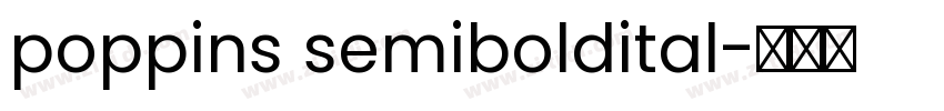 poppins semiboldital字体转换